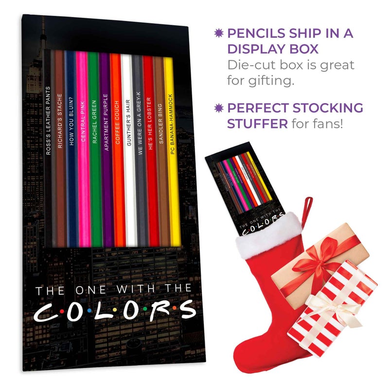 Pun Labs Colored Pencil Set â€“ 12 Soft Core Drawing Pencils, Foil-Stamped with Clever References â€“ Ideal Gift for Fans and Stationery Lovers â€“ Art & Office Supplies, Travel Colored Pencils for Adults - Image 4